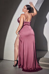 Load image into Gallery viewer, LA Merchandise LAR7494 V-neck Spaghetti Straps Bridesmaids Long Dress - MAUVE ROSE - Dress LA Merchandise