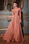 Load image into Gallery viewer, LA Merchandise LAR7496 A-line Strapless Bridesmaids Satin Gown - ROSE GOLD - Dress LA Merchandise