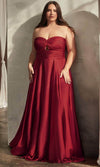 Load image into Gallery viewer, LA Merchandise LAR7496 A-line Strapless Bridesmaids Satin Gown - - Dress LA Merchandise