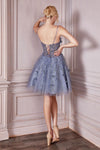Load image into Gallery viewer, LA Merchandise LAR9243 Strapless 3D Floral Applique Cocktail Dress - - Dress LA Merchandise