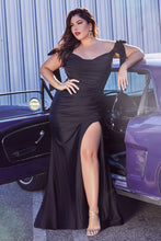 Load image into Gallery viewer, LA Merchandise LAR943P Plus Size Bow Straps Stretchy Long Prom Dress - - Dress LA Merchandise