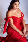 Load image into Gallery viewer, LA Merchandise LAR943P Plus Size Bow Straps Stretchy Long Prom Dress - - Dress LA Merchandise