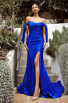 Load image into Gallery viewer, LA Merchandise LAR943 Off Shoulder Tie Straps Evening Gown - ROYAL - Dress LA Merchandise