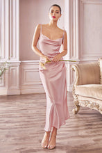 Load image into Gallery viewer, LA Merchandise LARBD103 Cowl Neck Spaghetti Straps Bridesmaids Dress - DUSTY ROSE - Dress LA Merchandise