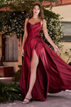 Load image into Gallery viewer, LA Merchandise LARBD104 Spaghetti Straps Cowl Neck Bridesmaids Dress - BURGUNDY - Dress LA Merchandise