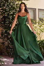 Load image into Gallery viewer, LA Merchandise LARBD104 Spaghetti Straps Cowl Neck Bridesmaids Dress - EMERALD GREEN - Dress LA Merchandise
