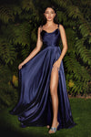 Load image into Gallery viewer, LA Merchandise LARBD104 Spaghetti Straps Cowl Neck Bridesmaids Dress - NAVY BLUE - Dress LA Merchandise
