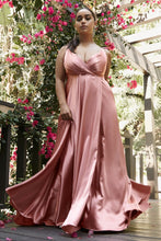 Load image into Gallery viewer, LA Merchandise LARBD105 Spaghetti Straps V-Neck Bridesmaids Dress - DESERT ROSE - Dress LA Merchandise