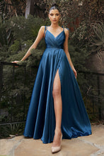 Load image into Gallery viewer, LA Merchandise LARBD105 Spaghetti Straps V-Neck Bridesmaids Dress - FRENCH NAVY - Dress LA Merchandise