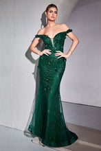 Load image into Gallery viewer, LA Merchandise LARCB096 Emerald Green 3D Floral Long Prom Formal Gown - EMERALD GREEN - Dress LA Merchandise