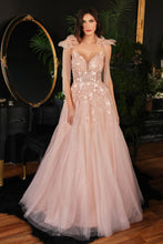 Load image into Gallery viewer, LA Merchandise LARCB097 Blush Butterfly A-line Pageant Formal Gown - BLUSH - Dress LA Merchandise