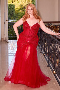 LA Merchandise LARCD0214 Beaded Strapless Special Occasion Mermaid Gown - - Dress LA Merchandise