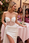 Load image into Gallery viewer, LA Merchandise LARCD269B Sheer Bustier Off White Bridal Evening Gown - - Dress LA Merchandise