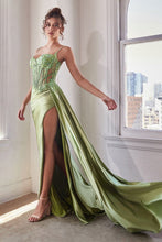 Load image into Gallery viewer, LA Merchandise LARCD868 Spaghetti Straps Sheer Bodice Red Carpet Gown - - Dress LA Merchandise