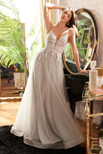 Load image into Gallery viewer, LA Merchandise LAR874 Embroidered A-line Glitter Prom Formal Gown - SILVER - Dress LA Merchandise