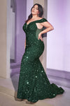 Load image into Gallery viewer, LA Merchandise LARCD975 Off Shoulder Red Carpet Sequin Formal Gown - - Dress LA Merchandise