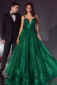 LA Merchandise LARCD996 Empire Waist A-line Special Occasion Dress - EMERALD GREEN - Dress LA Merchandise