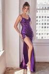 Load image into Gallery viewer, LA Merchandise LARCDS439 Spaghetti Straps Bustier Glitter Prom Gown - AMETHYST - Dress LA Merchandise