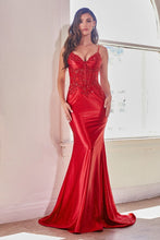 Load image into Gallery viewer, LA Merchandise LARCDS450 Spaghetti Straps V-Neck Prom Long Dress - RED - Dress LA Merchandise