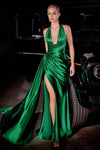 Load image into Gallery viewer, LA Merchandise LARCH079 Halter Neckline Simple Bridesmaids Sexy Gown - EMERALD GREEN - Dress LA Merchandise