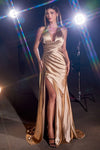 Load image into Gallery viewer, LA Merchandise LARCH079 Halter Neckline Simple Bridesmaids Sexy Gown - GOLD - Dress LA Merchandise