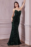 Load image into Gallery viewer, LA Merchandise LARCH151 Strapless Sexy Plus Size Sequined Prom Gown - EMERALD GREEN - Dress LA Merchandise