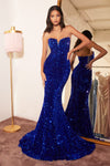 Load image into Gallery viewer, LA Merchandise LARCH151 Strapless Sexy Plus Size Sequined Prom Gown - - Dress LA Merchandise