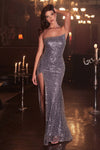 Load image into Gallery viewer, LA Merchandise LARCH165 Asymmetrical Sequined Plus Size Sexy Gown - MIDNIGHT - Dress LA Merchandise