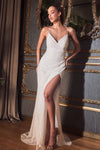 Load image into Gallery viewer, LA Merchandise LARCH225B Ruched Sequins Spaghetti Straps Wedding Gown - OFF WHITE - LA Merchandise