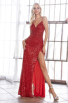 Load image into Gallery viewer, LA Merchandise LARCH225 Sequins High Slit Sexy Prom Long Dress - RED - Dress LA Merchandise
