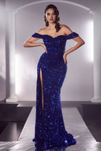 Load image into Gallery viewer, LA Merchandise LARCL03 Sweetheart Off Shoulder Special Occasion Gown - ROYAL BLUE - Dress Formal Dress Shops, Inc