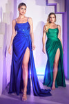 Load image into Gallery viewer, LA Merchandise LAR0201 Spaghetti Straps Stretchy Side Drape Prom Gown - ROYAL BLUE - Dress LA Merchandise