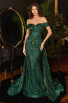 Load image into Gallery viewer, LA Merchandise LARJ836 Glitter Red Carpet Gown - EMERALD GREEN - Dress LA Merchandise