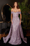 Load image into Gallery viewer, LA Merchandise LARJ836 Glitter Red Carpet Gown - MAUVE - Dress LA Merchandise