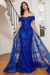 Load image into Gallery viewer, LA Merchandise LARJ836 Glitter Red Carpet Gown - ROYAL BLUE - Dress LA Merchandise