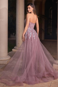 LA Merchandise LARJ858 Corset Bodice Strapless Pageant Formal Gown - - Dress LA Merchandise