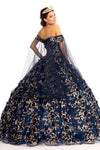 Load image into Gallery viewer, LA Merchandise LAS1970 3D Floral Applique Off Shoulder Ball 15 Gown - - LA Merchandise