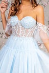 Load image into Gallery viewer, LA Merchandise LAS3396 Detachable Train Sheer Bodice Pageant Gown - - Dress LA Merchandise