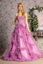 Load image into Gallery viewer, LA Merchandise LAS3455 Sweetheart Ruffled A-line Pageant Formal Gown - LIGHT PURPLE - Dress LA Merchandise