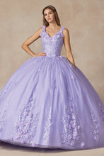 Load image into Gallery viewer, LA Merchandise LAT1437 Sleeveless Embroidered Sweet 16 Dual Straps Ball Gown - LILAC - LA Merchandise
