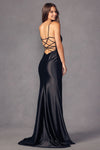 Load image into Gallery viewer, LA Merchandise LAT2417 Sheer Side Slit Prom Sexy Strappy Gown - - LA Merchandise