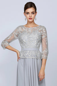 LA Merchandise LAT634 3/4 Sleeve Classic Mother of Bride Dress - - LA Merchandise