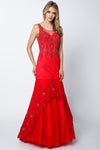 Load image into Gallery viewer, LA Merchandise LAT654 Sleeveless Prom Mermaid Evening Gown - RED - LA Merchandise