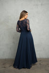 Load image into Gallery viewer, LA Merchandise LAV3227 Modest Lace Long Sleeve MOB Chiffon Gown - - Dress LA Merchandise
