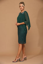 Load image into Gallery viewer, LA Merchandise LAV3296 Short Mother of Bride Knee Length Lace Dress - - Dress LA Merchandise