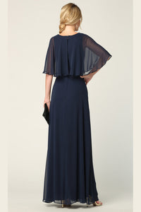 LA Merchandise LAV3348 Simple Chiffon A-Line Formal Gown - - Dress LA Merchandise