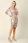 Load image into Gallery viewer, LA Merchandise LAV3374 Fitted Cocktail Sequin Short Mini Slit Dress - ROSE GOLD - Dress LA Merchandise