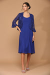Load image into Gallery viewer, LA Merchandise LAV3385 2 Piece Sequin Short MOB Jacket Dress - ROYAL - Dress LAV