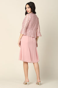 LA Merchandise LAV3385 2 Piece Sequin Short MOB Jacket Dress - - Dress LA Merchandise