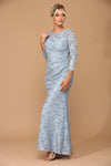 Load image into Gallery viewer, LA Merchandise LAV3397 Ruched Detail Formal Evening Dress - DUSTY BLUE - Dress LAV